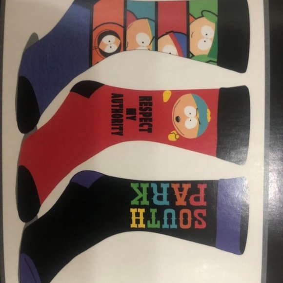 South Park Accessories New South Park Crew Socks 3 Pair Pack Mens